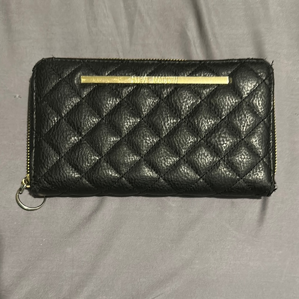 Steve Madden gold and black clutch/wallet